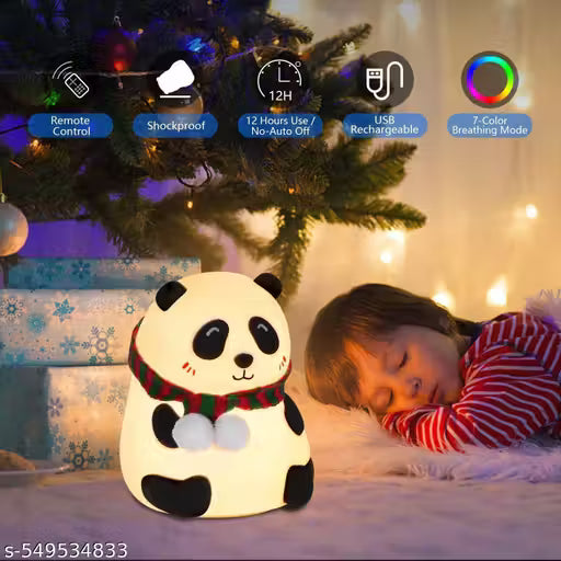 Panda Night Lamp Light for Bedroom Kids 7 Color Changing Kids Night Light Toddler Night Light Baby l Gift Items for Women l Birthday Gift for Kids