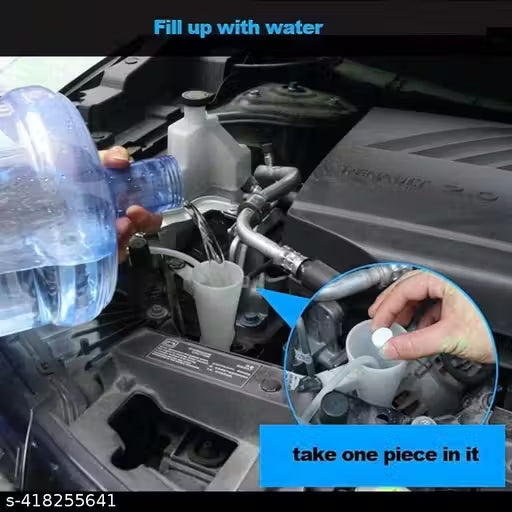 AUTOFRILL Car Windshield Glass Cleaner Tablet Window Cleaner Safe Compact Effervescent Tablets Detergent Fine Concentrated Solid Tablet Concentrate Vehicle Glass Cleaner (Pack of 25)