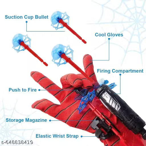 (Pack of 2) Spider Web Shooters Toy Hero Launcher Wrist Toy Set Spider-Man Web Shooters with Gadget,Birthday Gift for Kids, Sticky Wall Soft Bomb Funny Children's Educational Toys