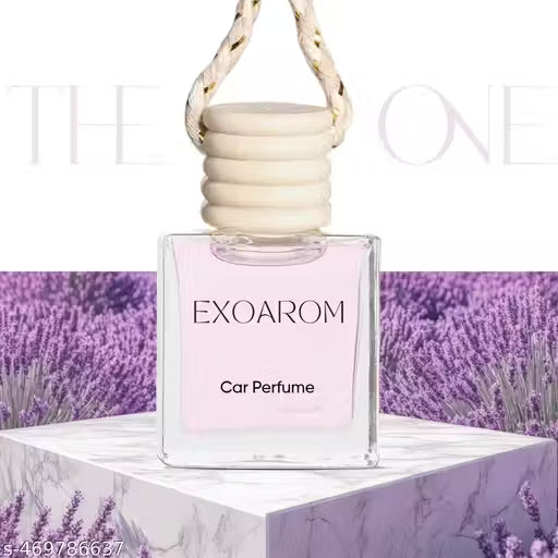 EXOAROM Hanging Pod Car Perfume – 10ml Lavender Fragrance with Natural Essential Oils | Long-Lasting Car Freshener, Easy to Hang, Refreshing Scent